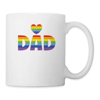 Gay Lesbian Pride Dad LGBT Parents Father - Mug - white - Right