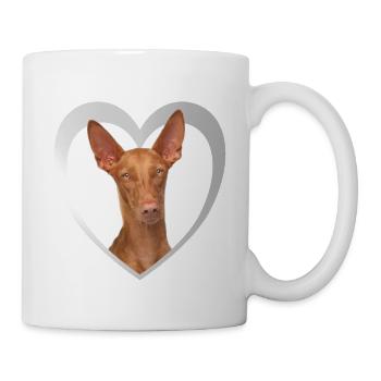 Pharaoh Dog Heart - J’aime Pharaoh Dog - Mug blanc - blanc - Droite