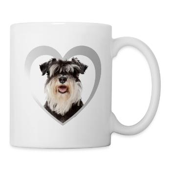 Zwergschnauzer Herz - I Love Zwergschnauzer - Tasse - Weiß - Rechts