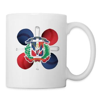 République dominicaine Flag Baseball Bats Pelota - Mug blanc - blanc - Droite