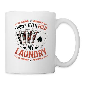Je ne plie même pas mon linge, poker de casino - Mug blanc - blanc - Droite
