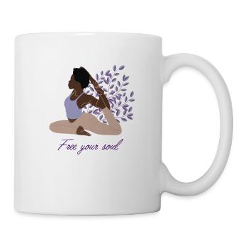 Free Your Soul Kundalini Ashtanga Hatha Asanas - Tasse - Weiß - Rechts