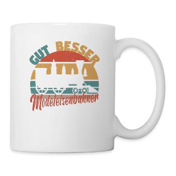 Modelleisenbahn Modeleisenbahn Modellbauer Renter - Tasse - Weiß - Rechts