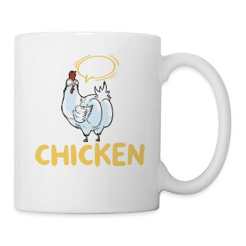 Devinez quel poulet cul poulet coq agriculteur poulet - Mug blanc - blanc - Droite