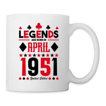 cadeau d'anniversaire avril 1951. jeux de carte. - Mug blanc - blanc - Droite