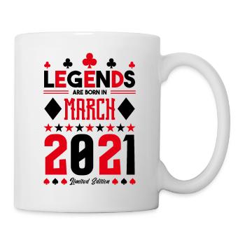 cadeau d'anniversaire Mars 2021. jeux de carte. - Mug blanc - blanc - Droite