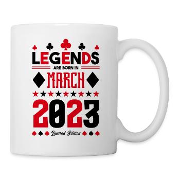 cadeau d'anniversaire Mars 2023. jeux de carte. - Mug blanc - blanc - Droite