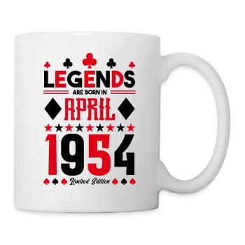 cadeau d'anniversaire avril 1954. jeux de carte. - Mug blanc - blanc - Droite