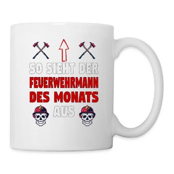 Feuerwehrmann freiwillige Feuerwehr Feuerwehr - Tasse - Weiß - Rechts