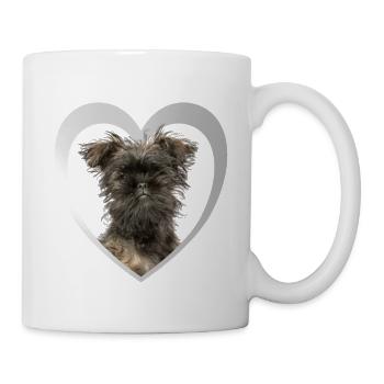 Affenpinscher Herz - J’aime Affenpinscher - Mug blanc - blanc - Droite