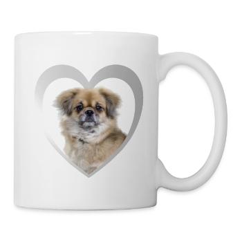 Tibet Spaniel Herz - I Love Tibet Spaniel - Tasse - Weiß - Rechts