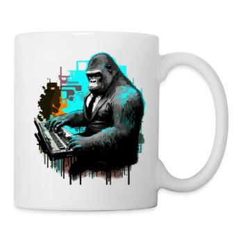 The gorilla musician - Mug - white - Right
