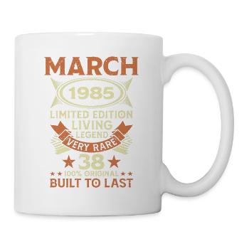 38e anniversaire Mars Né en 1985 Idée cadeau - Mug blanc - blanc - Droite