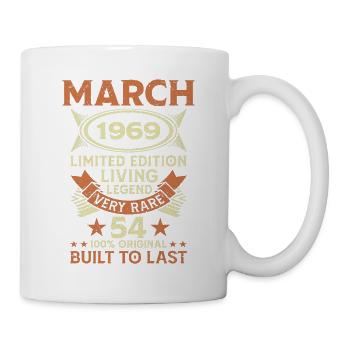 54e anniversaire Mars Né en 1969 Idée cadeau - Mug blanc - blanc - Droite