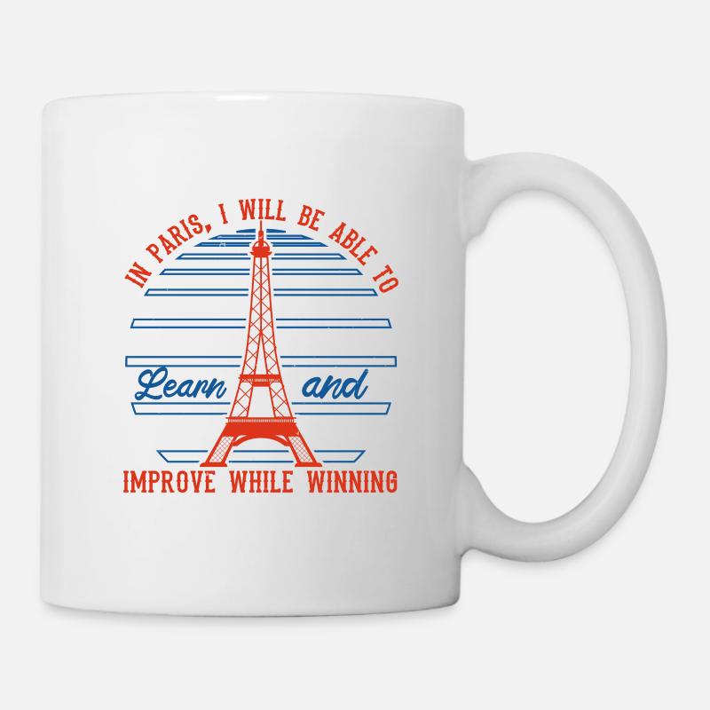 A PARIS, JE POURRAI APPRENDRE ET AMÉLIORER WILE - Mug blanc - blanc