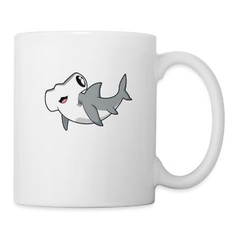 Kawaii hammerhead shark - Mug - white - Right
