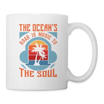 THE OCEAN S ROAR EST UNE MUSIQUE POUR L’ÂME - Mug blanc - blanc - Droite
