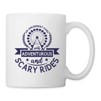 AN AMUSEMENT PARK WITH ADVENTUROUS AND SCARY RIDES - Mug - white - Right