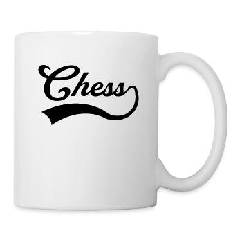 Lettrage d’échecs - Mug blanc - blanc - Droite
