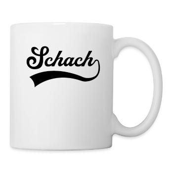 Schach Schriftzug - Tasse - Weiß - Rechts