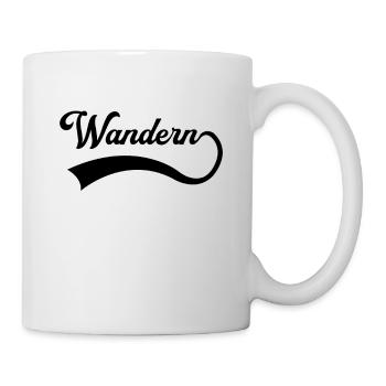 Wandern Schriftzug - Tasse - Weiß - Rechts