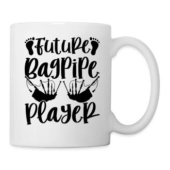 Future Bagpipe Player - Bagpipe Player Bagpiper - Tasse - Weiß - Rechts