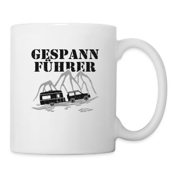 Wohnwagen Gespann Fahrer Führer - Tasse - Weiß - Rechts