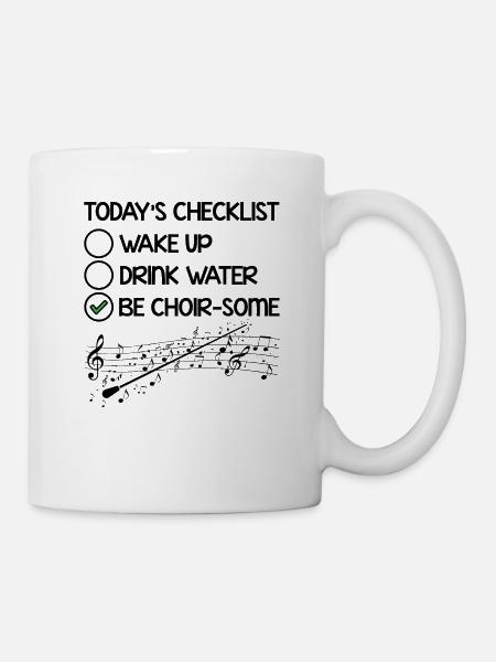 Chanteur d’opéra Liste de contrôle du chanteur Professeur de chant - Mug blanc - blanc