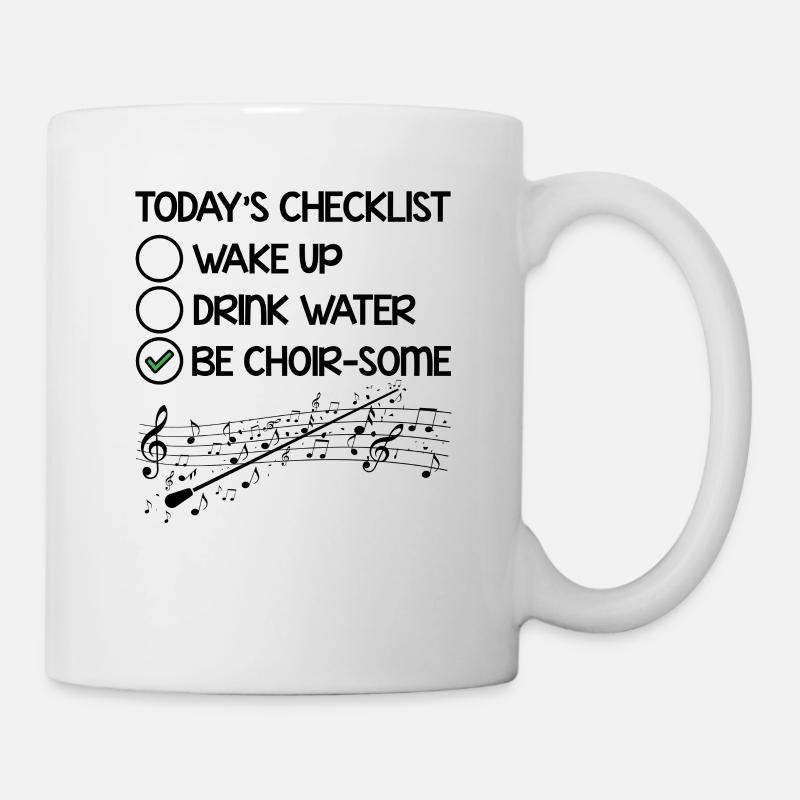 Chanteur d’opéra Liste de contrôle du chanteur Professeur de chant - Mug blanc - blanc
