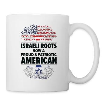Geboren Israelisch Israelisch Amerikanisch USA - Tasse - Weiß - Rechts