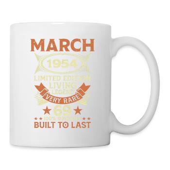 69e anniversaire Mars Né en 1954 Idée cadeau - Mug blanc - blanc - Droite