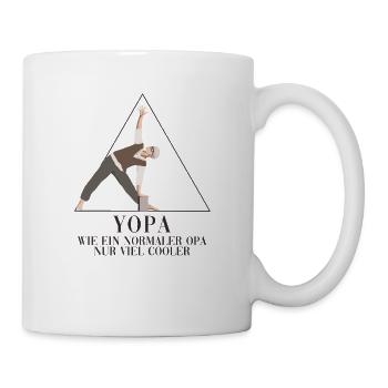 Yopa like a normal grandpa only much cooler - Mug - white - Right