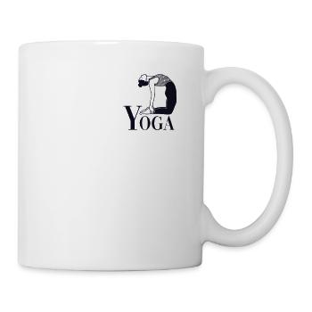 Yoga Logo Emblem Ashtanga Hatha Asanas Kundalini - Tasse - Weiß - Rechts