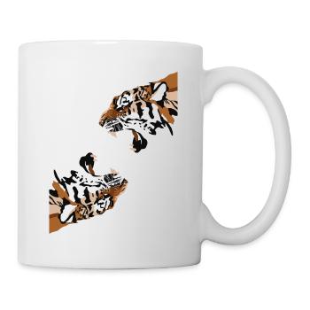 Raubkatze Königstiger Wildkatze Sibirischer Tiger - Tasse - Weiß - Rechts