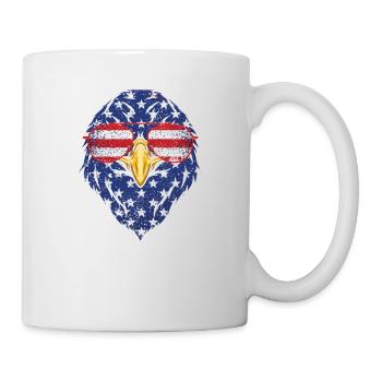 4 juillet Bald Eagle Patriotic American - Mug blanc - blanc - Droite