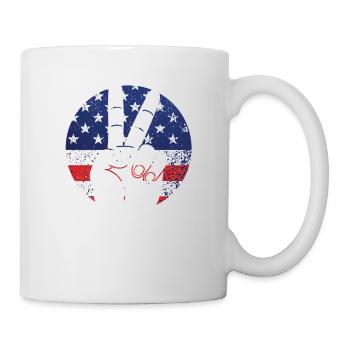 Signe patriotique de la paix et USA Stars & Stripe - Mug blanc - blanc - Droite