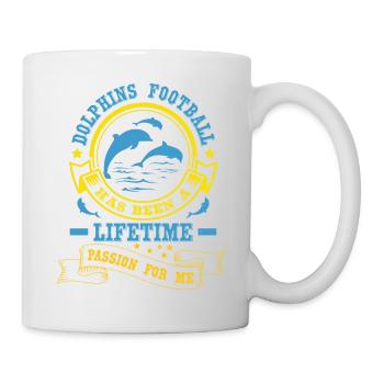 DOLPHINS FOOTBALL LEBENSZEIT - Tasse - Weiß - Rechts