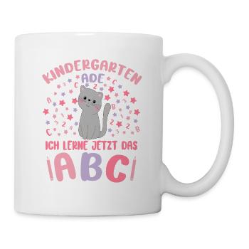 Bye Bye Kindergarten Kita Abgänger 2026 Mädchen - Tasse - Weiß - Rechts