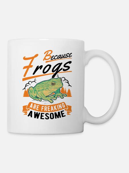 Frosch Geschenk Laubfrosch - Tasse - Weiß