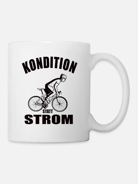 Kondition Statt Strom - Tasse - Weiß