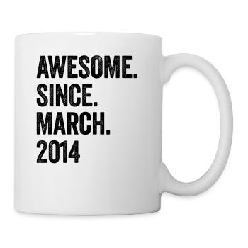 9 ans Génial Depuis Mars 2014 9ème anniversaire - Mug blanc - blanc - Droite