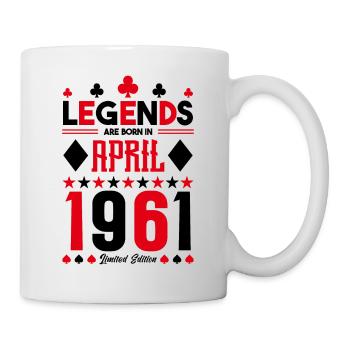 cadeau d'anniversaire avril 1961. jeux de carte. - Mug blanc - blanc - Droite