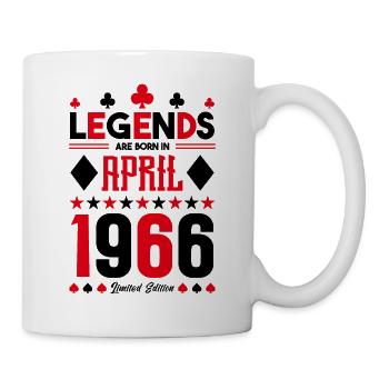 cadeau d'anniversaire avril 1966. jeux de carte. - Mug blanc - blanc - Droite