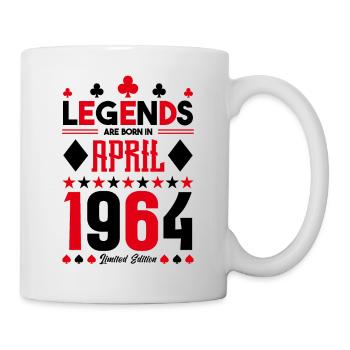 cadeau d'anniversaire avril 1964. jeux de carte. - Mug blanc - blanc - Droite