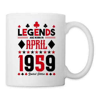 cadeau d'anniversaire avril 1959. jeux de carte. - Mug blanc - blanc - Droite