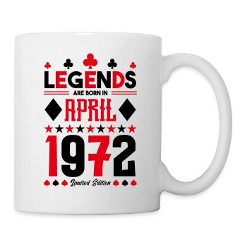 cadeau d'anniversaire avril 1972. jeux de carte. - Mug blanc - blanc - Droite