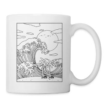 Coconut Girl Aesthetic Summer Beach - Tasse - Weiß - Rechts
