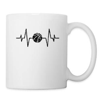 Basketball Herzschlag - Tasse - Weiß - Rechts