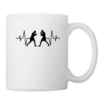 Battement de cœur de boxe - Mug blanc - blanc - Droite