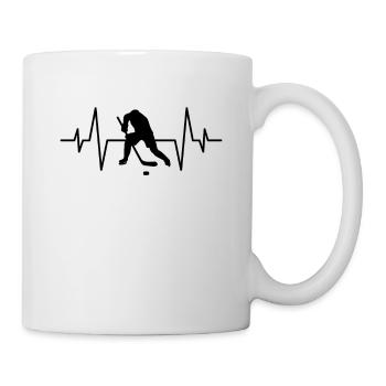 Battement de cœur de hockey sur glace - Mug blanc - blanc - Droite